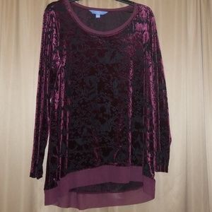 Velvet blouse by Simply Vera